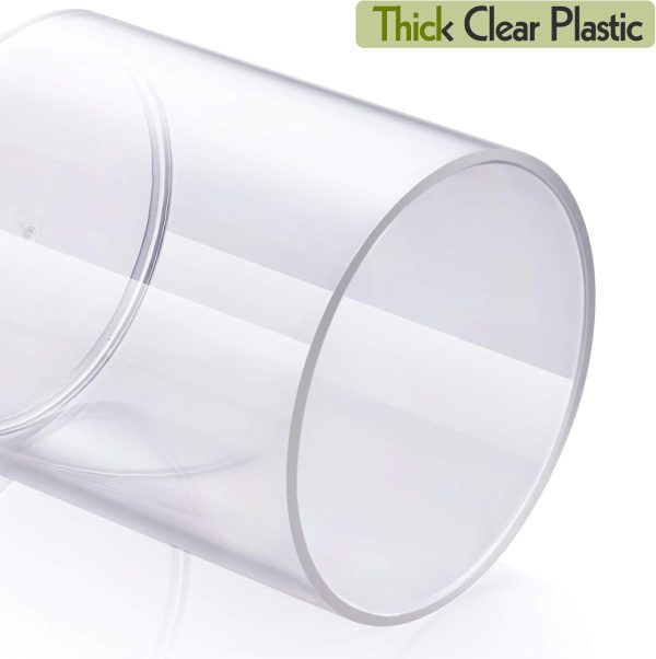 AOZITA 8 Pack Acrylic Qtip Holder Dispenser with Lids & Labels, Cotton Swab, Ball, Round Pads, Floss Picks Storage Canister - Clear Plastic Apothecary Jar for Bathroom Vanity Makeup Organizer - Image 16
